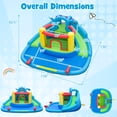thumbnail image 3 of Gymax Inflatable Water Slide Park w/Double Slides Splash Pool 860W Blower for Yard, 3 of 10