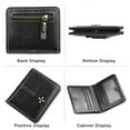 thumbnail image 2 of Leather Short Wallet for Women, Small Bifold Buckle Wallet, Ladies Zip-Around Security Card Holder, Travel Case, 2 of 8