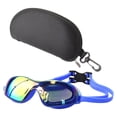 thumbnail image 5 of Swimming Glasses for Adults, Anti Skid Wide View Large Frame Easy to Adjust Eye Protection Anti Fog Water Resistant for Men Women Blue Plating, 5 of 8