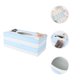 thumbnail image 5 of Caja de pañuelos decorativa mediterránea de madera para guardar manualidades, decoración de escritorio para el hogar (estrella rayada), 5 of 7