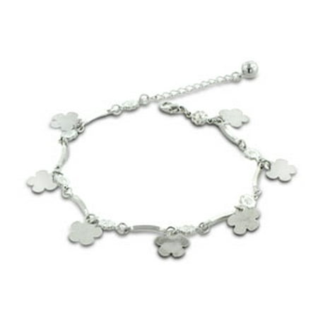 - Dangle Flower and Jingle Bell Charm Bracelet Anklet. Crafted in Copper and Zinc.