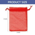 thumbnail image 2 of Tripumer 200 Pcs Drawstring Organza Bags Organza Pouches 3x4 inch Small Sachet Jewelry Gift Bags for Jewelry Party Festival Candy Bathroom Soaps Red, 2 of 8