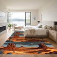 thumbnail image 3 of ODIKA 6'x9' Machine Washable Non-Slip Area Rug, Southwestern Burnt Orange High Traffic Rug, Orange, 1173885, 3 of 7