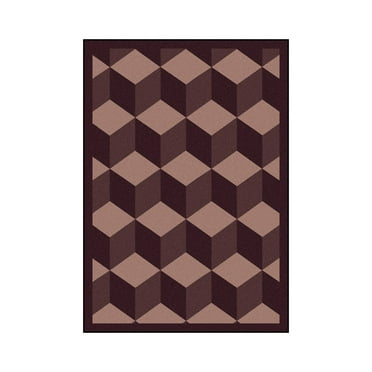 Joy Carpets 1508D-05 Highrise Plum 7 ft.8 in. x 10 ft.9 in.  WearOn Nylon Machine Tufted- Cut Pile Whimsy Rug