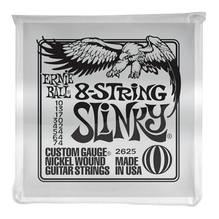 Ernie Ball Slinky Nickel-Wound Electric Guitar Strings | 8-String Slinky | 10-74