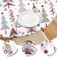 thumbnail image 4 of White Christmas Tree Pattern Round Fitted Tablecloth with Elastic Edge,Dining Table Cover Waterproof,Outdoor Round Tablecloth for Camping,Dining,Indoor and Outdoor, 4 of 7