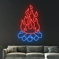 thumbnail image 4 of Handmadetneonsign Bonfire Neon Sign, Flame Neon Light, Fire Led Sign, Burning Light, Flaming Room, 4 of 5