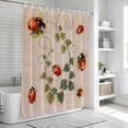 thumbnail image 6 of Ladybugs Eucalyptus Leaves Shower Curtain, Waterproof Shower Curtains for Bathroom, Spring Botanical Vintage Washable Fabric Bathtub Curtain Set Bath Decor with 12 Hooks Stall 36"x72", 6 of 8