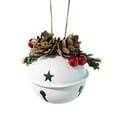 thumbnail image 2 of DPTALR Christmas Tree Decorations Gold White Red Metal Bell Pendants Christmas Decorations Hanging Ornaments, 2 of 3