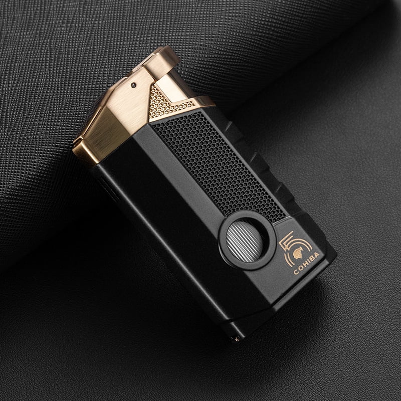Cigar Lighter Cigarette Lighter Portable Large Diameter Smoke Tank Windproof Direct Punch Multifunctional Lighter Gift Box