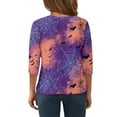 thumbnail image 3 of Abcomgle Girls Halloween T-Shirt Spooky Bat Spider Graphic Tshirts for Girls Crewneck 3/4 Sleeve Tshirts for Kids Fall Funny Cute Blouses for Girls,3-4 Years, 3 of 5