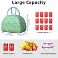 thumbnail image 5 of Fresh Lemon Print Lunch Box – Insulated Tote for Women with Cute Yellow Fruit & Flowers, Leakproof, Durable, and Perfect for Work or Vintage Summer Outings, 5 of 6