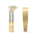 thumbnail image 6 of Brilliance Fine Jewelry 1/4 Carat Lab Grown Diamond Women & Mens Trio Set Ring 14K Gold Plated Silver, 6 of 7