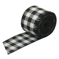 Pompotops Clearance Sales Linen Check DIY Christmas Bow Gift Wrapping Ribbon