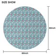 thumbnail image 6 of Light Blue Christmas Snowman Pattern Round Tablecloth 60"x60",Wrinkle Wipeable Table Cloth for Kitchen Dining Room Picnic Patio Party, 6 of 6