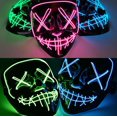thumbnail image 2 of Máscara luminosa LED para Halloween, accesorios de vestir, máscara fantasma, baile de carnaval, Cosplay en forma de V, máscara LED, juguete de bromas prácticas, 2024, 2 of 5