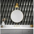 thumbnail image 5 of Harry & Grace Charcoal Pieced Diamonds Peel and Stick Wallpaper - 20.5 in. W. x 18 ft. L. Roll, 5 of 7