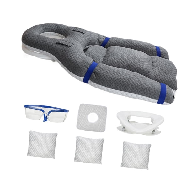 Almohada boca abajo, transpirable, ajustable en altura, cómoda y versátil. Gris
