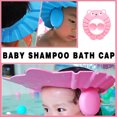 thumbnail image 3 of Toddler Baby Adjustable Bath Hat Anti-Shampoo  for Visor Shower Wash Hair Caps Light pink, 3 of 9