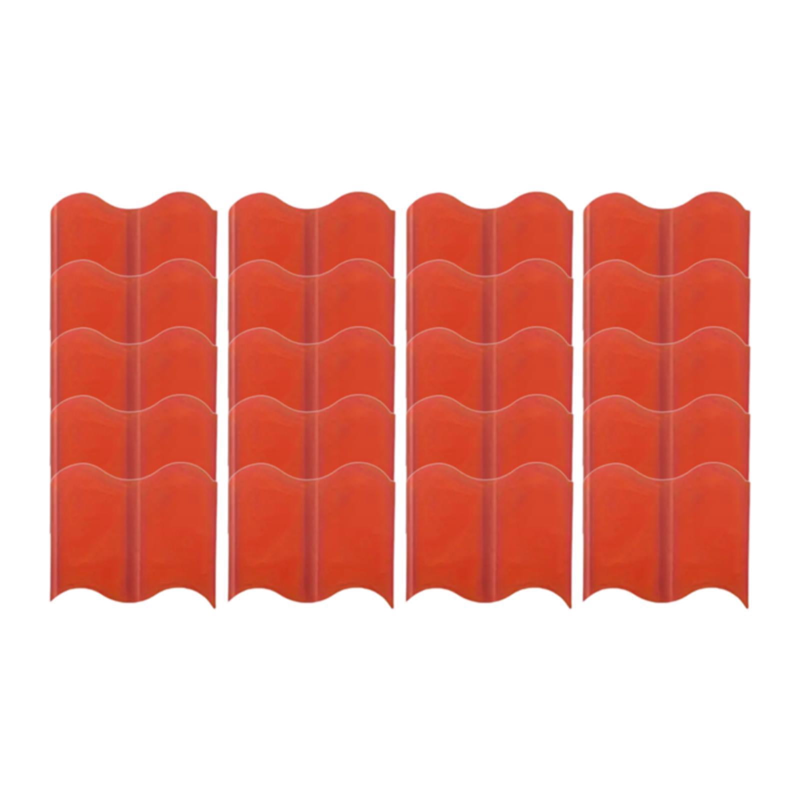 Aymzbd 20 Pieces Garden Edging Border Ornament Yard Edge Walkway Driveway Versatile DIY Red