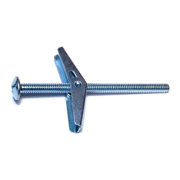 1/4"-20 x 4" Zinc Plated Steel Coarse Thread Mushroom Toggle Bolts (50 pcs.)