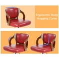 thumbnail image 4 of BestOffice Modern Bar Stool Set Of 2 Beech Barstools Height Adjustable Counter Stools PU Leather For Home Kitchen Dining Room Stools,Red, 4 of 7
