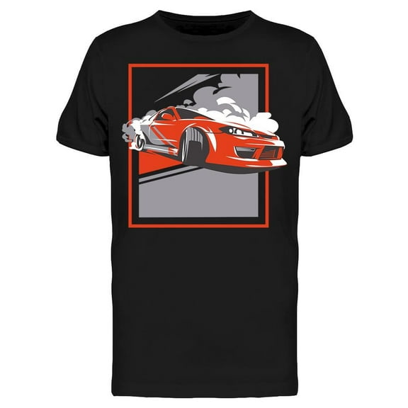 Burnout Car T-Shirt Men -Image by Shutterstock, Male x-Large
