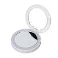 thumbnail image 4 of 3X Magnifying Compact Mirror Double Sided LED Adjustable Lighting Rechargeable Foldable Pocket Makeup Mirror White, 4 of 14