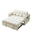thumbnail image 4 of ARCTICSCORPION Contemporary Velvet with Lumbar Pillows, Beige, 4 of 7