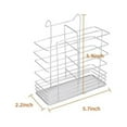 thumbnail image 3 of 2-Tier Dish Drying Rack with Utensil Holder and Cup Holder with Dish Water Drain Board Tray Rustproof Chrome Plating, 3 of 8