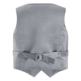 thumbnail image 2 of Kaerm Kids Boys Suit Waistcoat for Wedding Birthday Party V Neck Button Down Solid Color Formal Vest Gray 12, 2 of 6