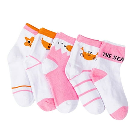 

WANYNG Socks 5 Of Socks Cotton In Socks Boys Cartoon And Girls Pairs Baby Children s Socks Socks Socks Pink