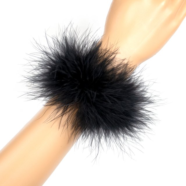 2 Pcs Bracelet Manchette à Plumes Blanches, Manchette Ajustable pour Femmes