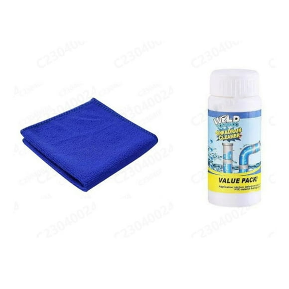 Foam Drain Cleaner 1pc - Enzyme Pipe Unclogger, Toilet Cleaner With Microfiber Towel