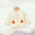 thumbnail image 5 of KAUOD Toddler Knit Cardigan Sweater Halloween Pumpkin Graphic Cute Button Front Sweater Clothes Baby Girls Long Sleeve Coats, 5 of 9