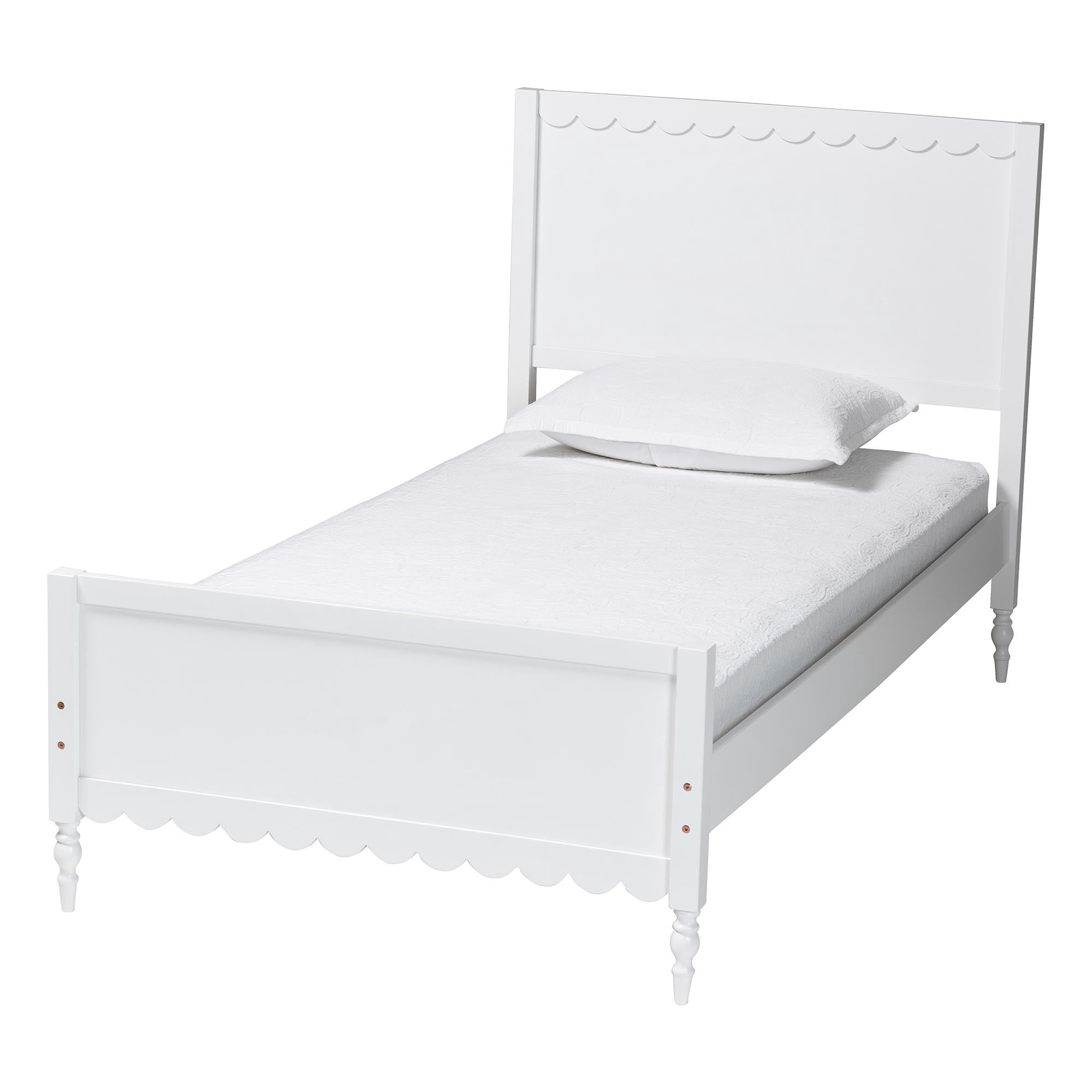 Baxton Studio Roni Modern Bedroom Set, Full, White