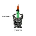 thumbnail image 3 of Halloween Skull Halloween Candelabra Decorations Indoor,Halloween Candles Holder with LED Lights for Scary House Mansion Decor,Battery Operated Timer Candlesticks for Table Home Party, 3 of 7