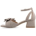 thumbnail image 3 of Journee Womens Zevi Linen Block Heel Dress Sandals, Widths Available, 3 of 9