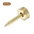 thumbnail image 3 of Uxcell 16Pcs Brass Decorative Screws with Caps, 12 mm Mirror Screws Cover Self-Tapping Screws for Furniture, 3 of 5