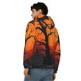 thumbnail image 4 of Uemuo Yellow Castle Sunset Tree for Men's Fashion Full-zip Hoodies & Sweatshirts with Kangaroo Pocket, Zip-up Hooded Sweatshirt, Moisture Wicking & Breathable-Small, 4 of 5
