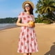 thumbnail image 4 of Balery Strawberry Vestidos sueltos de manga corta para mujer, vestidos de verano 2025, vestidos casuales de corte A con vuelo., 4 of 6