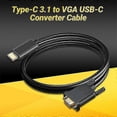 thumbnail image 3 of USB-C to VGA Adapter Cable 1.8m 1080p HD Converter for Projector Monitor PC Type-C, 3 of 5