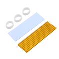 thumbnail image 1 of Heatsink Cooler Heat Sink Thermal Conductive Adhesive for NVME NGFF M.2 2280 PCI-E SSD 70x22MM Thickness 3/6MM TypeA 3mm Golden, 1 of 6