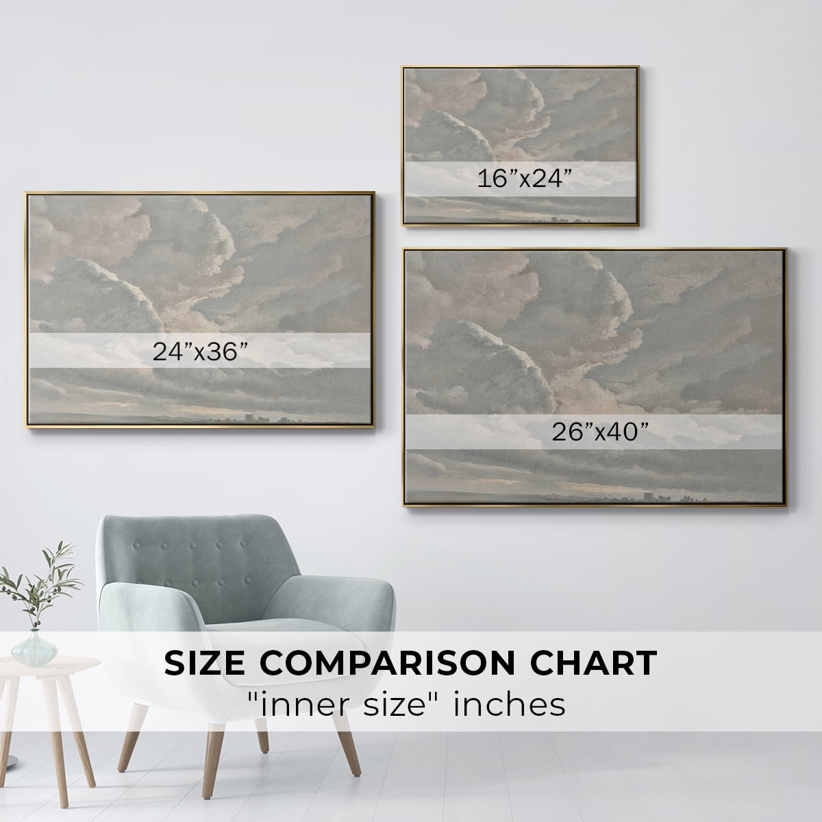 Vintage Landscape-CCXXXVI By Wexford Home Framed in Gold Wood Gallery Wrapped Canvas 17 in. x 25 in.