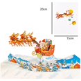 thumbnail image 1 of Paquete de 5 tarjetas de regalo de Navidad para vehículos de renos para tarjetas de felicitación emergentes 3d de año nuevo, 1 of 5