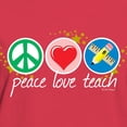 thumbnail image 3 of CafePress - Peace Love Teach Women's Dark T Shirt - Women's Traditional Fit Dark T-Shirt, 3 of 4
