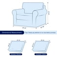 thumbnail image 3 of Subrtex Sofa Slipcover Sets 3 Pieces Stretch Couch Cover Backrest Cushion Covers (Armchair, Dark Cyan), 3 of 6