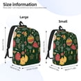thumbnail image 3 of Lsque Christmas Pattern Canvas Daypack, Durable Backpack, High-quality Versatile Backpack,Vintage Compact Backpack-Medium, 3 of 6