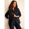 thumbnail image 4 of Roaman's Women's Plus Size Relaxed Boyfriend Blazer, 4 of 6