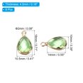 thumbnail image 2 of Uxcell Birthstone Charm Beads Pendant, 8 Pack Crystal Handmade 0.71 x 0.61" for Earrings Necklace Jewelry, Light Green, 2 of 6